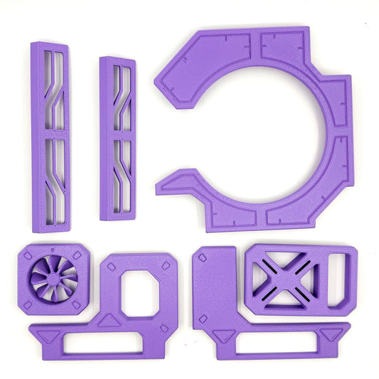 Purple accent panels