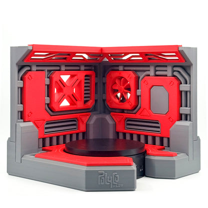 Red accent panels