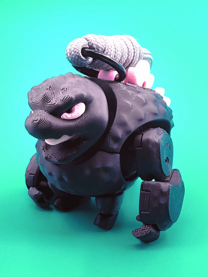 Kaiju model kit keychain_black