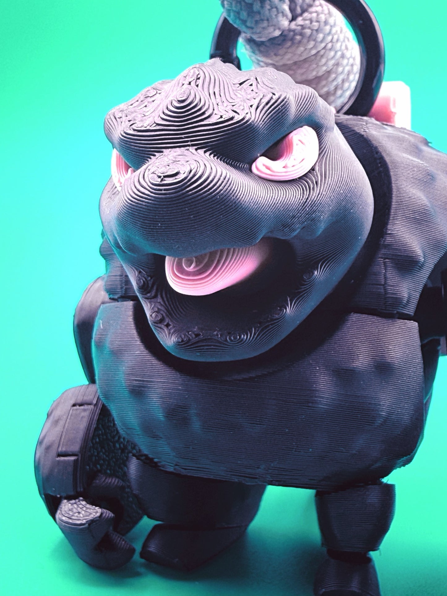Kaiju model kit keychain_black