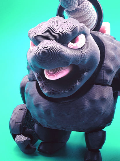 Kaiju model kit keychain_black