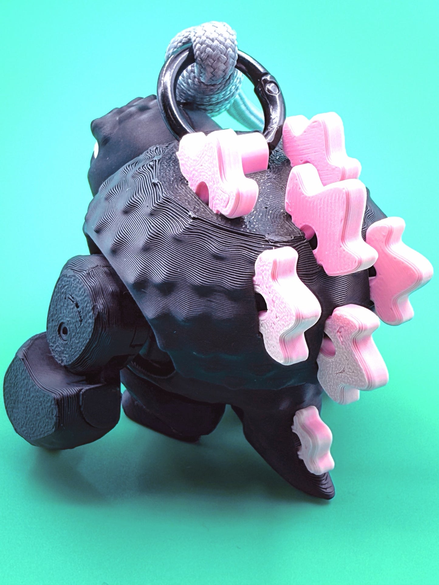 Kaiju model kit keychain_black