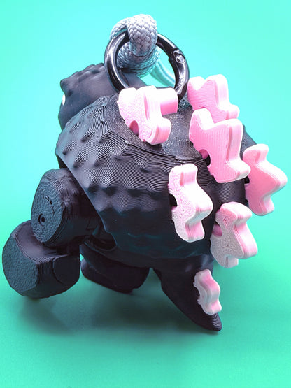 Kaiju model kit keychain_black