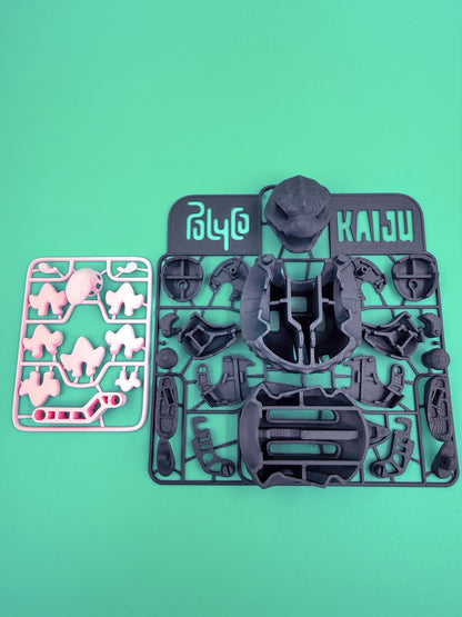 Kaiju model kit keychain_black