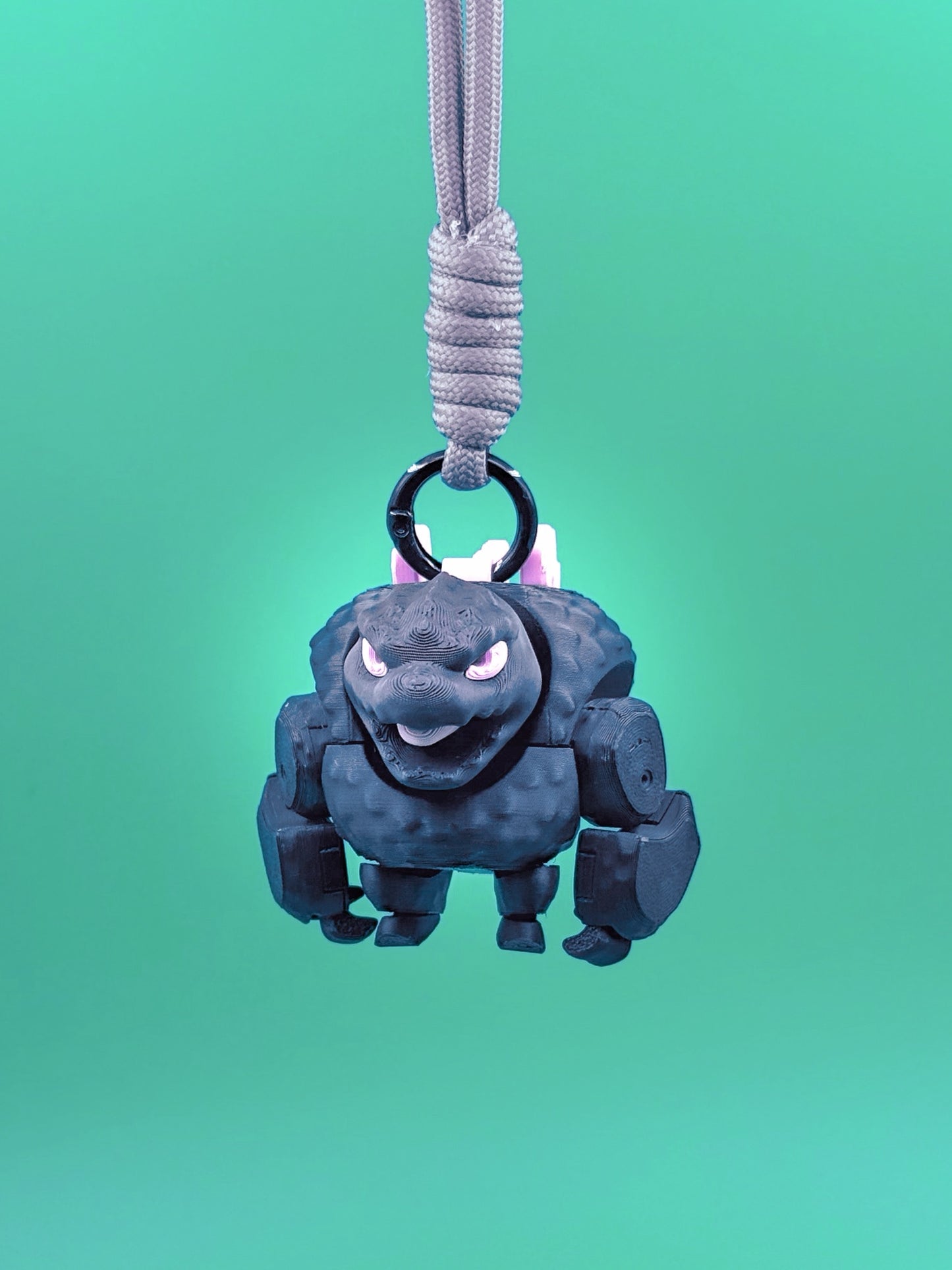 Kaiju model kit keychain_black